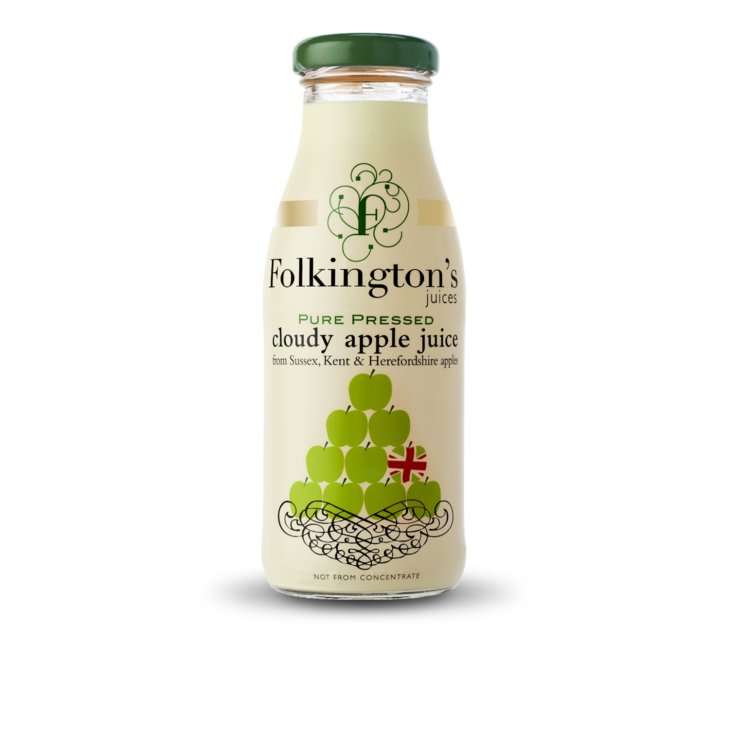 Folkingtons Cloudy Apple Juice (12 x 250ml bottles)